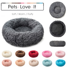 Anti-Anxiety Round Plush Marshmallow Pet Bed