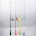 Interactive Retractable Multi Feather Teaser and Exerciser for Cat and Kitten