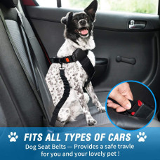 Adjustable Elastic Buffer Nylon Fabric Vehicle Safety Seat Belt for Pet