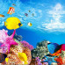 Double-sided Aquarium Landscape Sticker Poster Fish Tank 3D Background Decor Painting Sticker