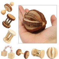Natural Pine Wooden Small Pet Molars Toys